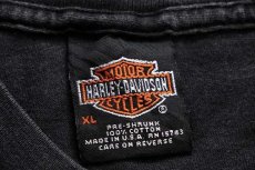 画像6: 00s USA製 Hanes HARLEY-DAVIDSON ハーレー ダビッドソン BOSWELL'S 両面プリント コットンTシャツ 黒 XL (6)