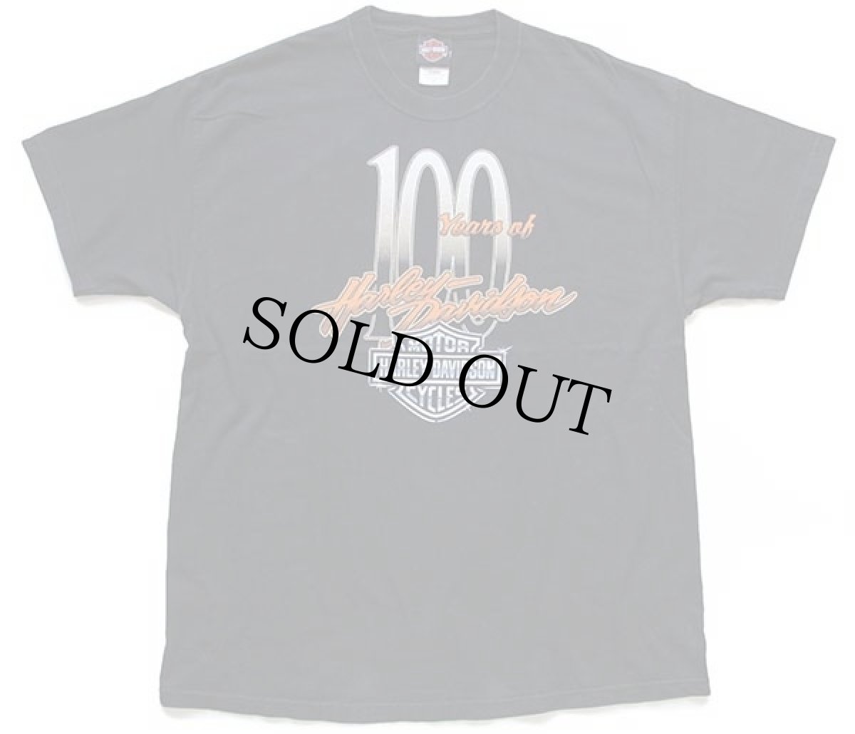 画像2: 00s USA製 Hanes HARLEY-DAVIDSON ハーレー ダビッドソン 100Years エンジン 両面プリント コットンTシャツ 黒 XL (2)