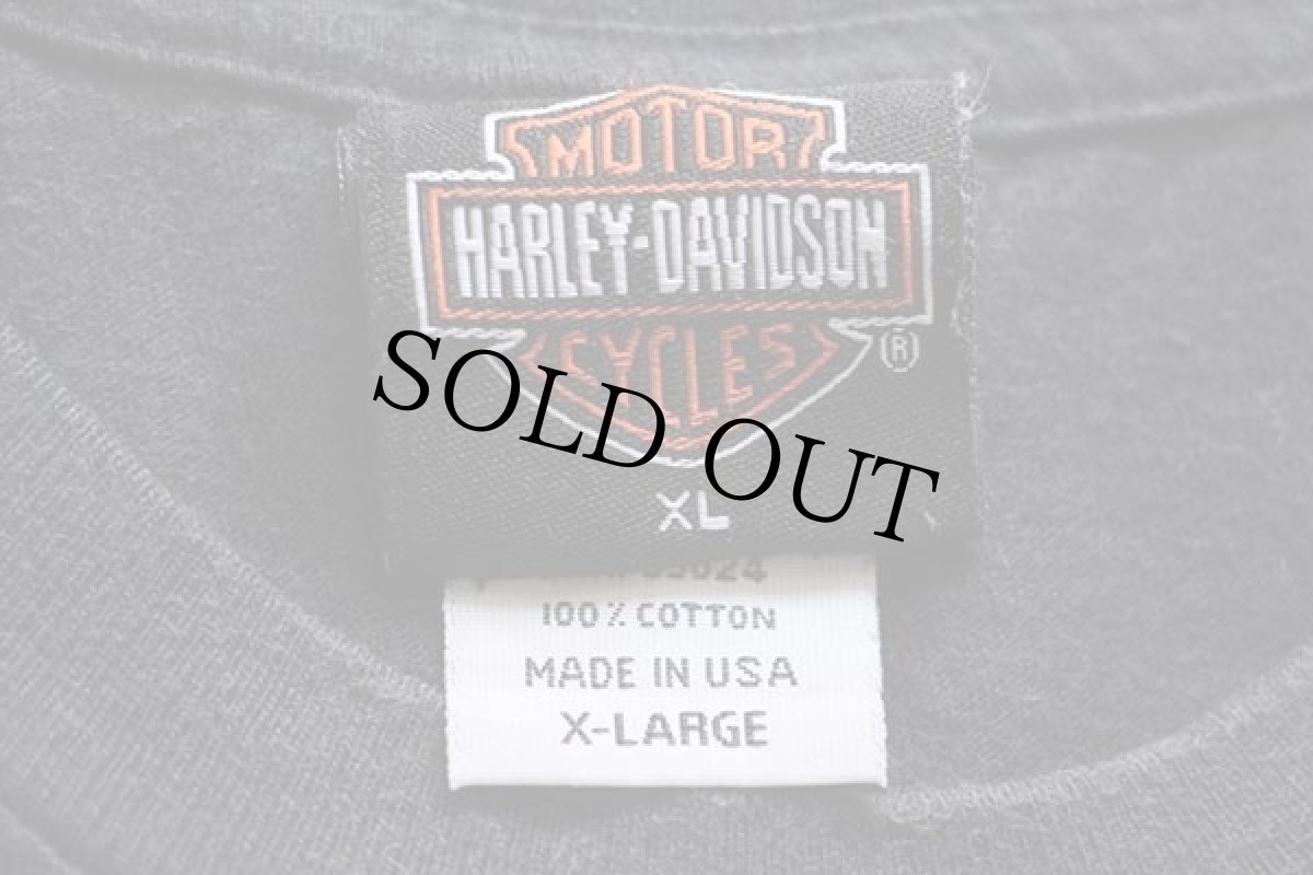 画像6: 00s USA製 HARLEY-DAVIDSON ハーレー ダビッドソン BERLIN 両面プリント コットンTシャツ 黒 XL (6)