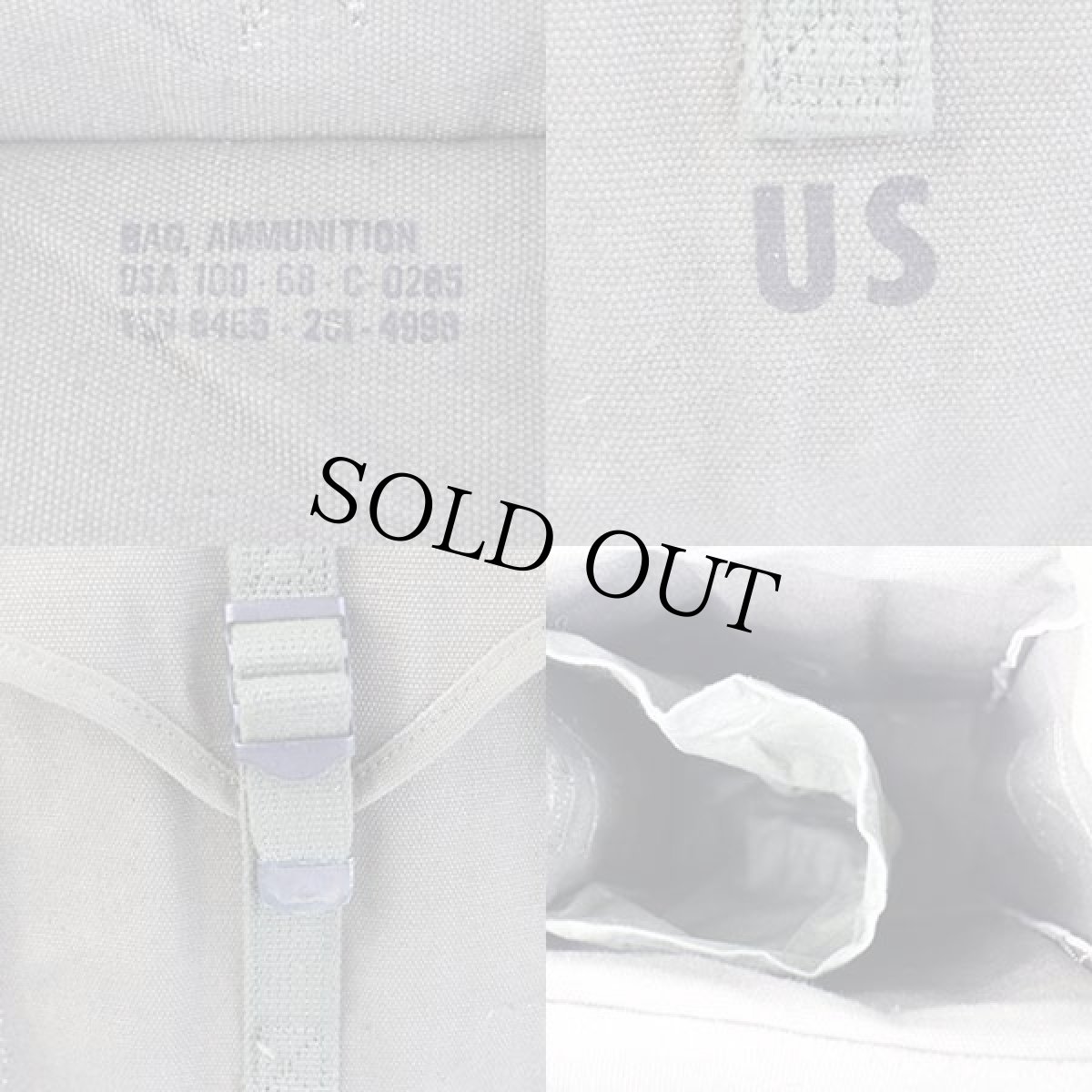 画像8: デッドストック★60s 米軍 U.S.ARMY M16A1 BAG AMMUNITION キャンバス バッグ オリーブグリーン (8)