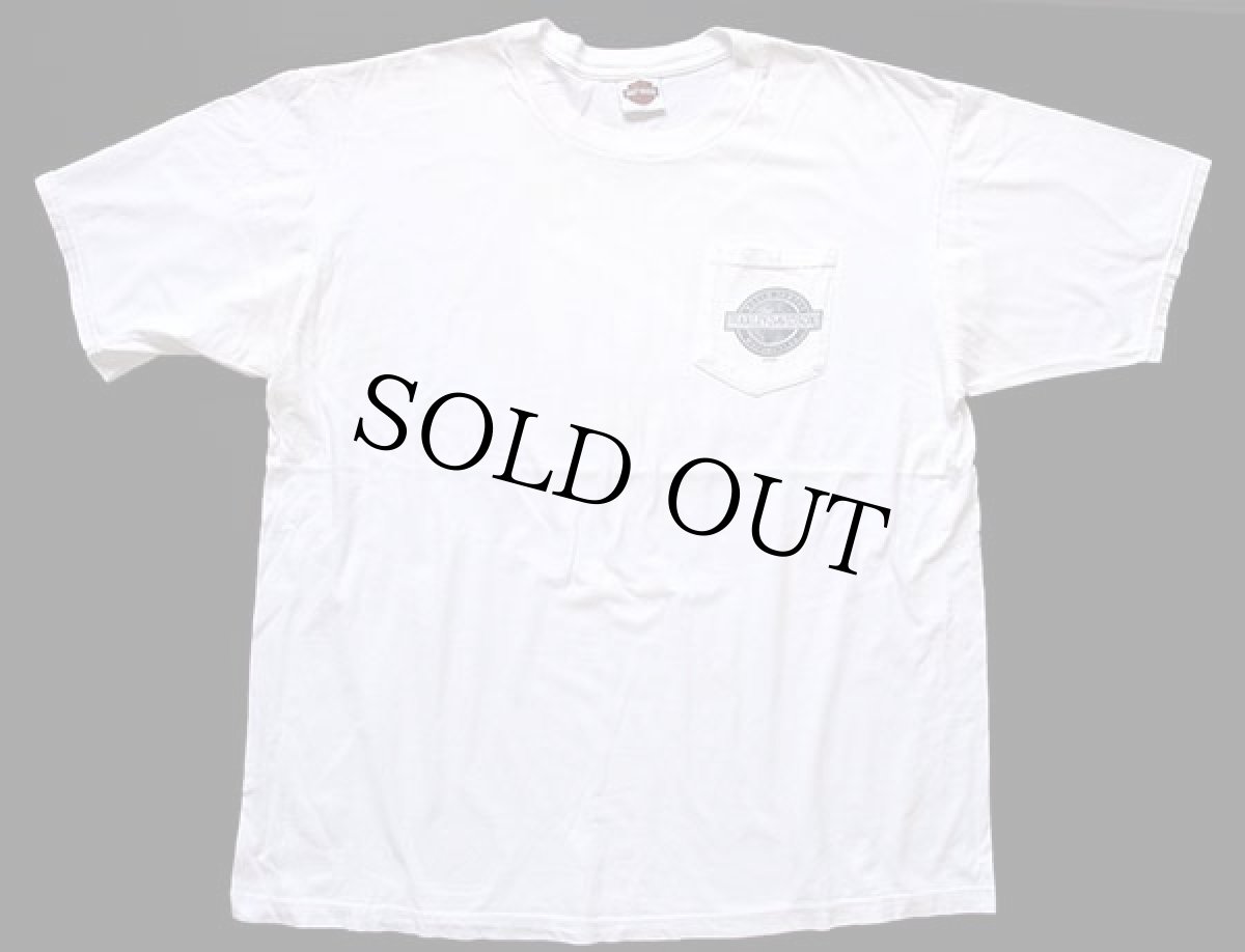 画像2: 00s USA製 HARLEY-DAVIDSON ハーレー ダビッドソン HORSEPOWER 両面プリント コットン ポケットTシャツ 白 2XL (2)