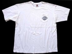 画像2: 00s USA製 HARLEY-DAVIDSON ハーレー ダビッドソン HORSEPOWER 両面プリント コットン ポケットTシャツ 白 2XL (2)