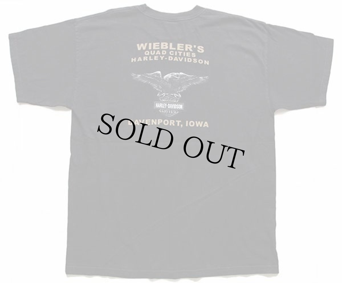 画像3: 00s USA製 HARLEY-DAVIDSON ハーレー ダビッドソン WIEBLER'S 両面プリント コットンTシャツ 黒 XL (3)
