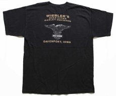 画像3: 00s USA製 HARLEY-DAVIDSON ハーレー ダビッドソン WIEBLER'S 両面プリント コットンTシャツ 黒 XL (3)