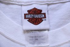 画像6: 00s USA製 HARLEY-DAVIDSON ハーレー ダビッドソン J&L イーグル 両面プリント コットンTシャツ 白 2XL (6)