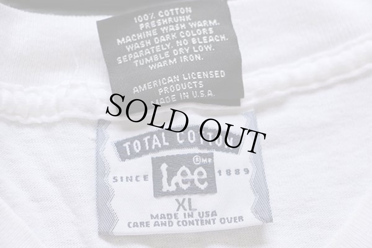 画像7: 90s USA製 Lee HARLEY-DAVIDSON ハーレー ダビッドソン ロゴ刺繍 両面 コットンTシャツ 白 XL (7)