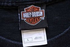 画像5: 00s USA製 HARLEY-DAVIDSON ハーレー ダビッドソン POLICE 1 両面プリント コットンTシャツ 黒 L (5)