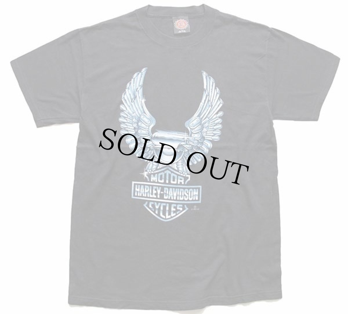 画像2: 90s USA製 HARLEY-DAVIDSON ハーレー ダビッドソン HOLLYWOOD CALIFORNIA 両面プリント コットンTシャツ 黒 L (2)