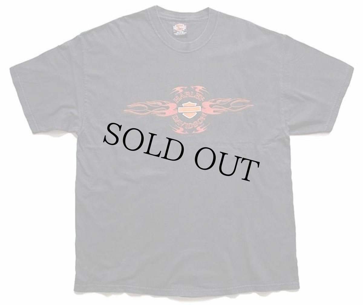 画像2: 00s USA製 Hanes HARLEY-DAVIDSON ハーレー ダビッドソン BOSWELL'S 両面プリント コットンTシャツ 黒 XL (2)
