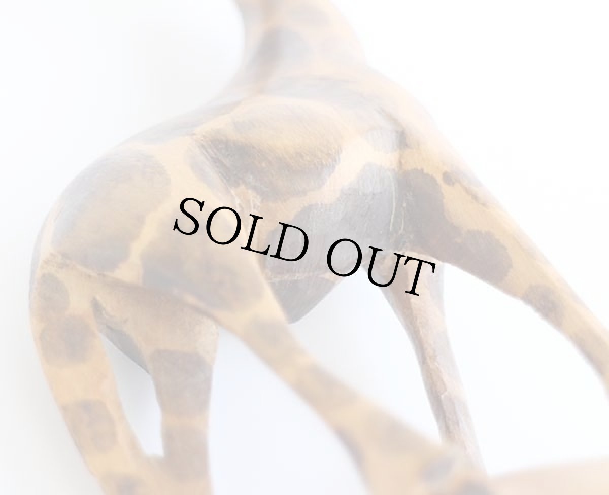 画像7: ケニア製 BESMO ハンドクラフト キリン ウッド オブジェ★置物 (7)