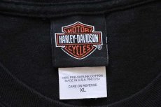 画像6: 00s USA製 Hanes HARLEY-DAVIDSON ハーレー ダビッドソン WISCONSIN エンジン 両面プリント コットンTシャツ 黒 XL (6)