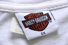 画像6: 00s USA製 HARLEY-DAVIDSON ハーレー ダビッドソン HORSEPOWER 両面プリント コットン ポケットTシャツ 白 2XL (6)