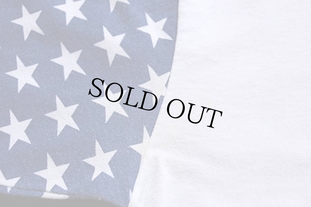 画像6: 90s USA製 HARLEY-DAVIDSON ハーレー ダビッドソン 星条旗柄 切り替え 両面プリント コットンTシャツ 白 XL (6)