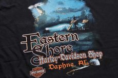 画像4: 00s USA製 Hanes HARLEY-DAVIDSON ハーレー ダビッドソン EasternShore 両面プリント コットン ポケットTシャツ 黒 XL (4)