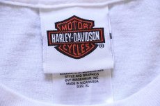 画像6: HARLEY-DAVIDSON ハーレー ダビッドソン GENUINE エンジン 両面プリント コットン ポケットTシャツ 白 XL (6)