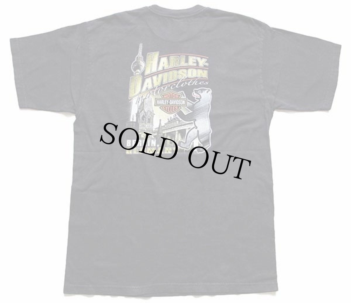 画像4: 00s USA製 HARLEY-DAVIDSON ハーレー ダビッドソン BERLIN 両面プリント コットンTシャツ 黒 XL (4)