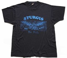 画像2: 90s USA製 STURGISスタージス 50th ANNIVERSARY 両面プリント Tシャツ 黒 XL (2)
