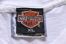 画像6: 90s USA製 Lee HARLEY-DAVIDSON ハーレー ダビッドソン ロゴ刺繍 両面 コットンTシャツ 白 XL (6)