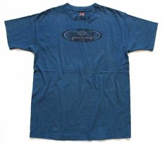 画像2: 00s USA製 HARLEY-DAVIDSON ハーレー ダビッドソン SPACE COAST 両面プリント コットンTシャツ 杢ブルー L (2)