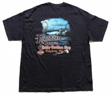 画像3: 00s USA製 Hanes HARLEY-DAVIDSON ハーレー ダビッドソン EasternShore 両面プリント コットン ポケットTシャツ 黒 XL (3)