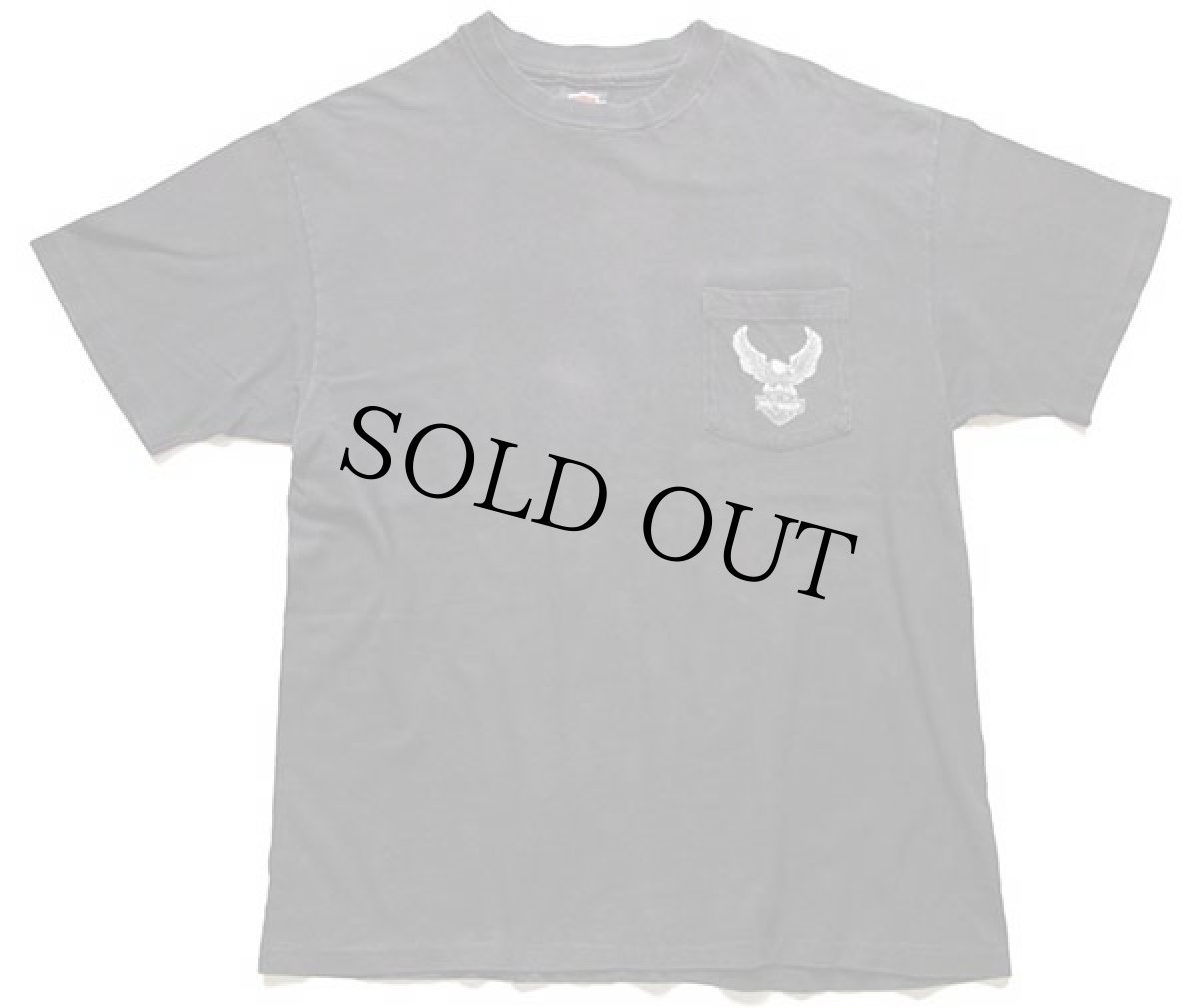 画像2: 90s USA製 Hanes HARLEY-DAVIDSON ハーレー ダビッドソン BIRMINGHAM 両面プリント コットン ポケットTシャツ 黒 L (2)