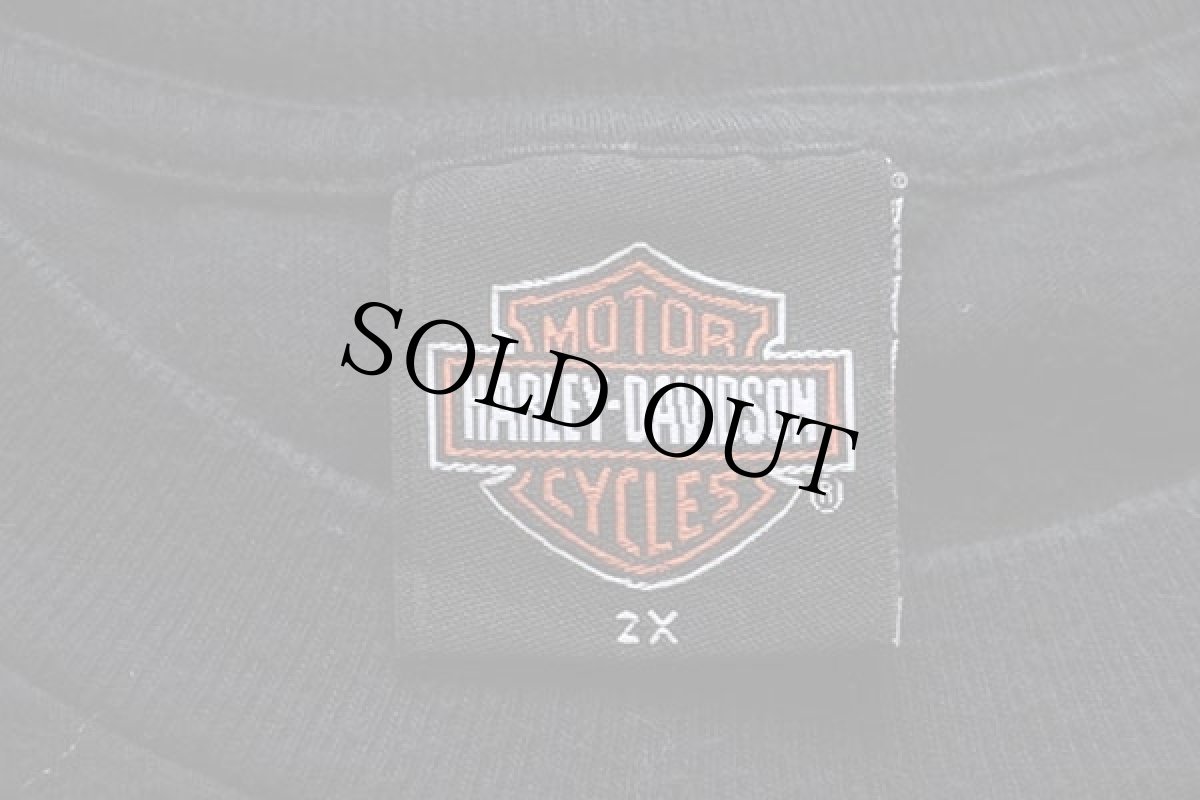 画像6: 00s USA製 HARLEY-DAVIDSON ハーレー ダビッドソン WIEBLER'S 両面プリント コットンTシャツ 黒 XL (6)