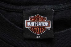 画像6: 00s USA製 HARLEY-DAVIDSON ハーレー ダビッドソン WIEBLER'S 両面プリント コットンTシャツ 黒 XL (6)