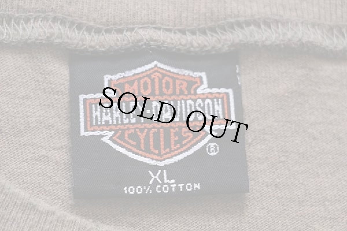 画像5: 90s USA製 HARLEY-DAVIDSON ハーレー ダビッドソン ロゴ コットンTシャツ 杢ブラウン XL (5)