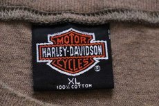 画像5: 90s USA製 HARLEY-DAVIDSON ハーレー ダビッドソン ロゴ コットンTシャツ 杢ブラウン XL (5)