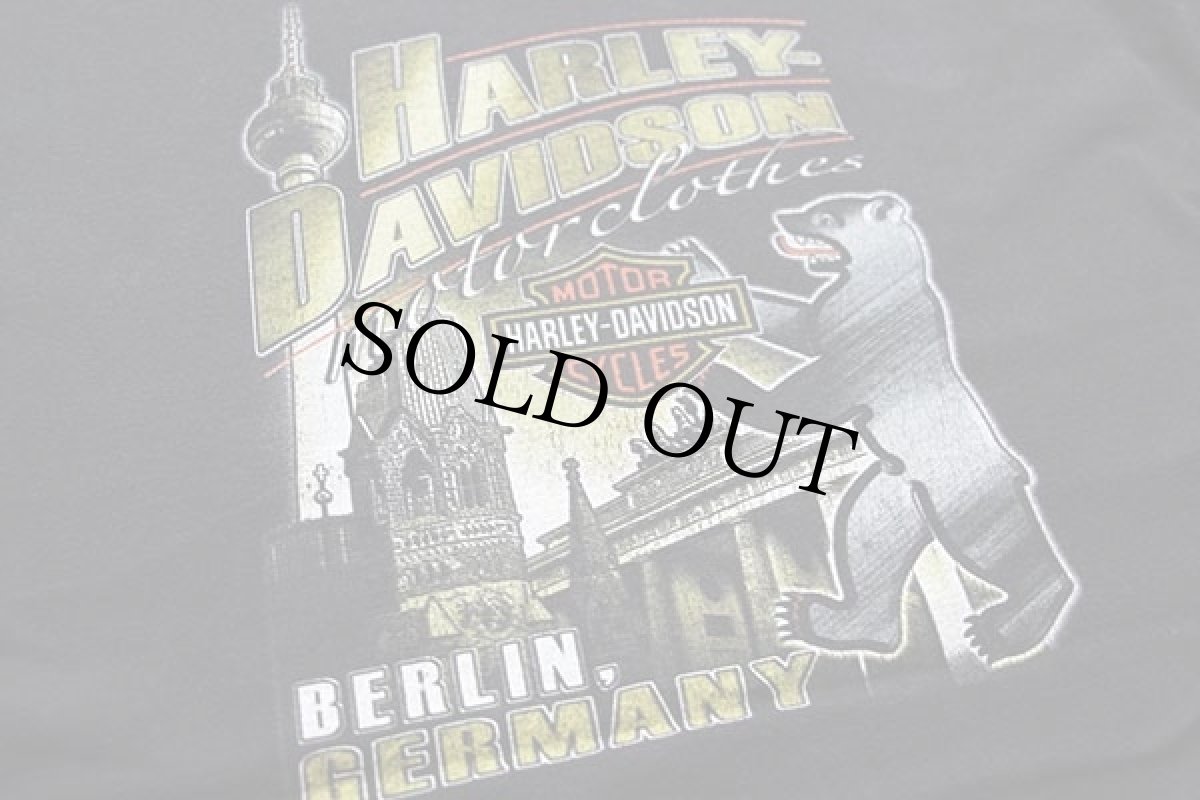 画像3: 00s USA製 HARLEY-DAVIDSON ハーレー ダビッドソン BERLIN 両面プリント コットンTシャツ 黒 XL (3)