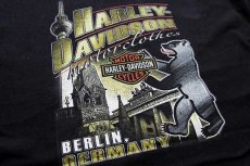 画像3: 00s USA製 HARLEY-DAVIDSON ハーレー ダビッドソン BERLIN 両面プリント コットンTシャツ 黒 XL (3)
