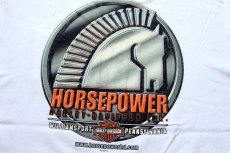 画像4: 00s USA製 HARLEY-DAVIDSON ハーレー ダビッドソン HORSEPOWER 両面プリント コットン ポケットTシャツ 白 2XL (4)