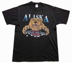 画像2: 90s USA製 HARLEY-DAVIDSON ハーレー ダビッドソン ALASKA 両面プリント コットンTシャツ 黒 L (2)