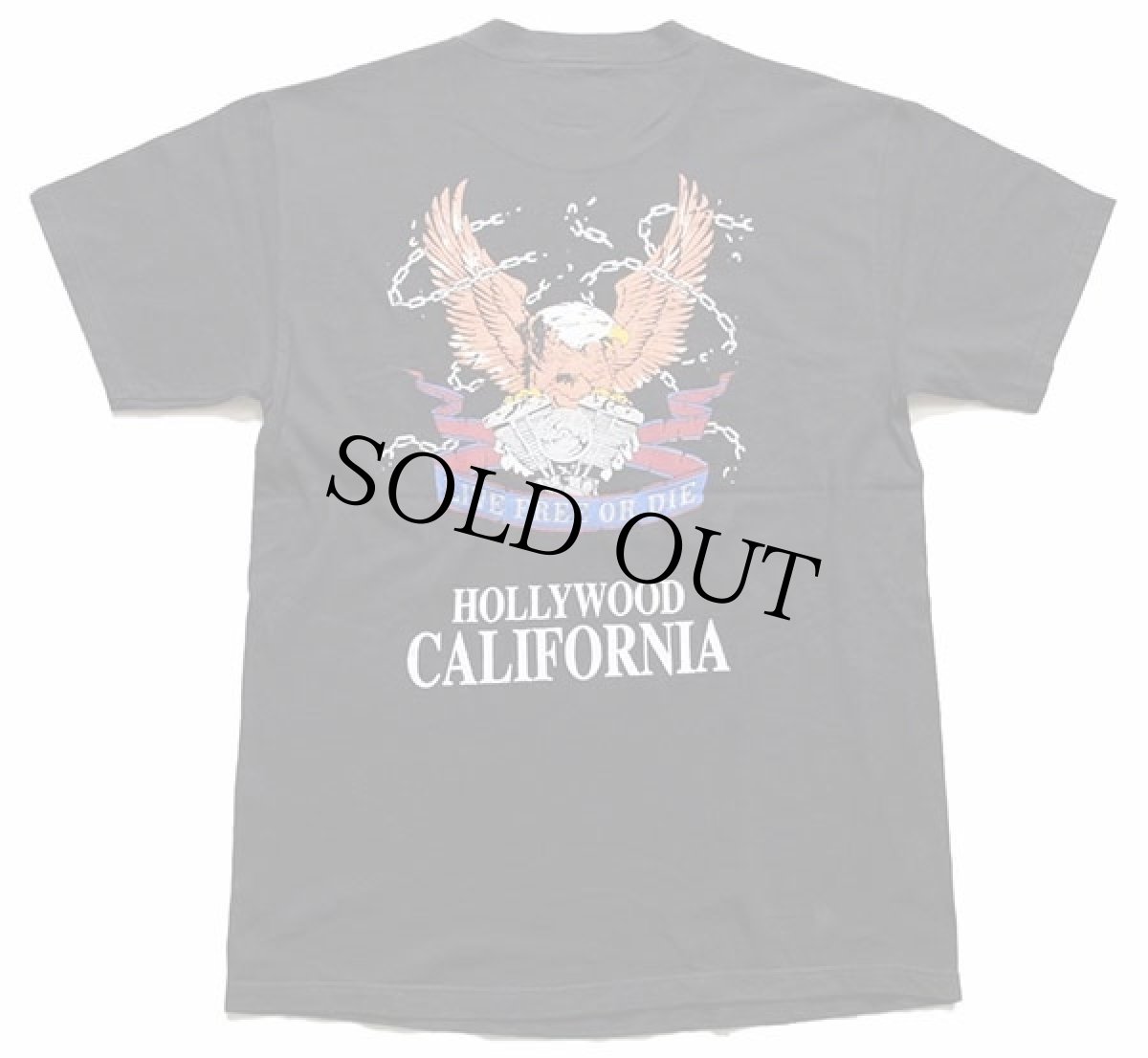 画像3: 90s USA製 HARLEY-DAVIDSON ハーレー ダビッドソン HOLLYWOOD CALIFORNIA 両面プリント コットンTシャツ 黒 L (3)