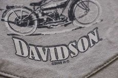 画像5: 00s USA製 HARLEY-DAVIDSON ハーレー ダビッドソン SCHAEFFER'S 両面プリント コットン ポケットTシャツ グレーベージュ L (5)