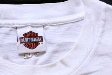 画像6: USA製 HARLEY-DAVIDSON ハーレー ダビッドソン BAKERSFIELD スカル 両面プリント コットンTシャツ 白 L (6)