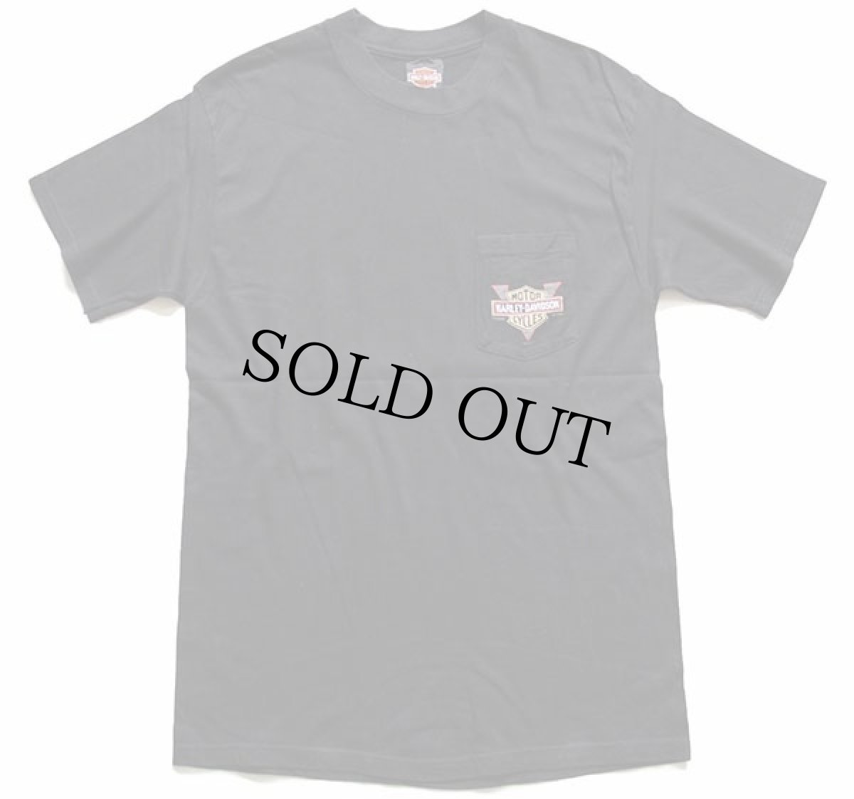 画像2: 90s USA製 Hanes HARLEY-DAVIDSON ハーレー ダビッドソン LASVEGAS 両面プリント コットン ポケットTシャツ 黒 L (2)
