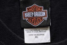 画像6: 00s USA製 Hanes HARLEY-DAVIDSON ハーレー ダビッドソン EasternShore 両面プリント コットン ポケットTシャツ 黒 XL (6)