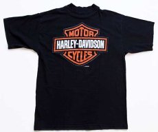 画像3: 00s USA製 HARLEY-DAVIDSON ハーレー ダビッドソン COUNTRY 両面プリント コットンTシャツ 黒 L (3)