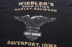 画像4: 00s USA製 HARLEY-DAVIDSON ハーレー ダビッドソン WIEBLER'S 両面プリント コットンTシャツ 黒 XL (4)