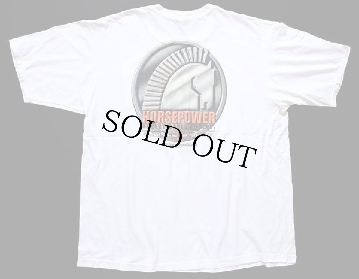 画像3: 00s USA製 HARLEY-DAVIDSON ハーレー ダビッドソン HORSEPOWER 両面プリント コットン ポケットTシャツ 白 2XL (3)