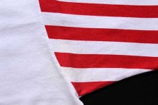 画像7: 90s USA製 HARLEY-DAVIDSON ハーレー ダビッドソン 星条旗柄 切り替え 両面プリント コットンTシャツ 白 XL (7)