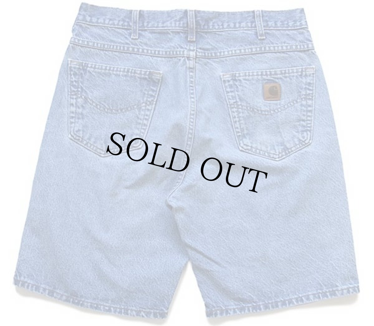 画像2: 00s USA製 carharttカーハート デニム ショートパンツ w36★ショーツ (2)