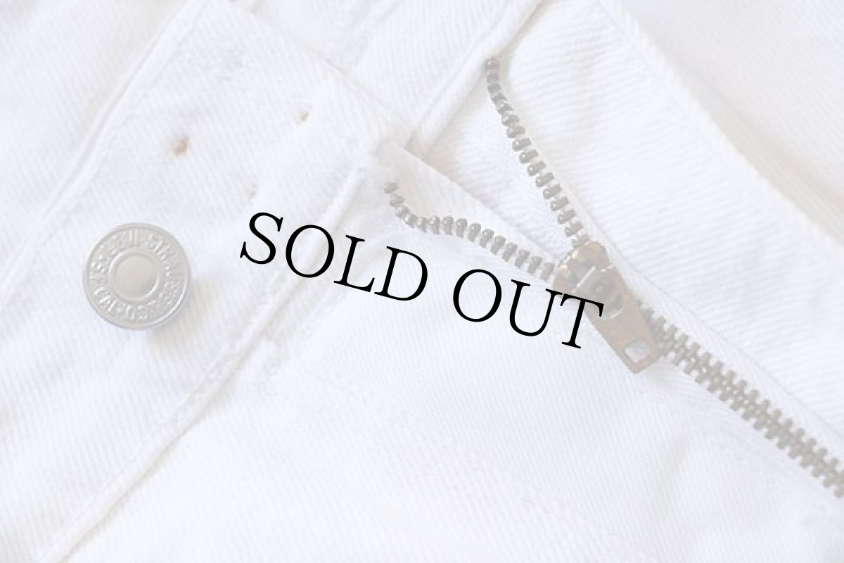 画像7: 90s USA製 Levi'sリーバイス 550 カラーデニムパンツ カスタム 生成り w38 L32 (7)