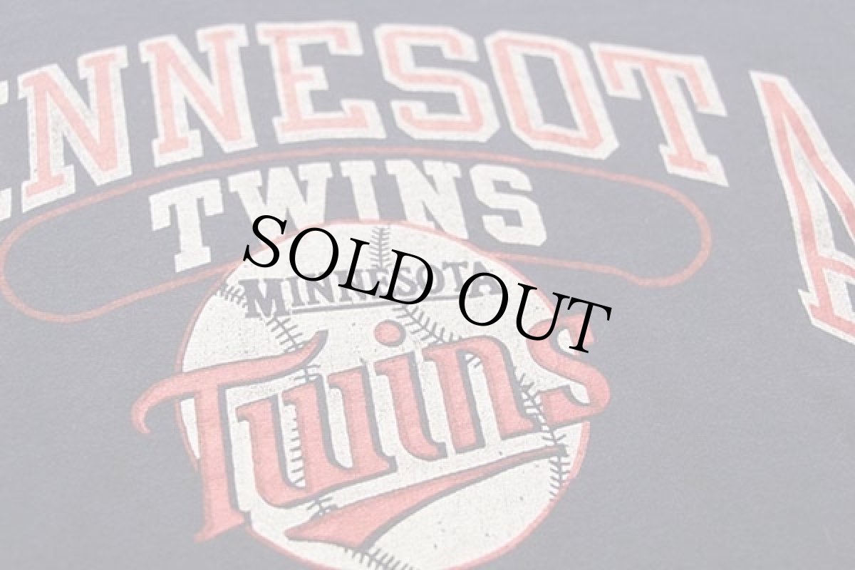 画像4: 80s USA製 Championチャンピオン MLB MINNESOTA TWINS Tシャツ 紺 XL (4)