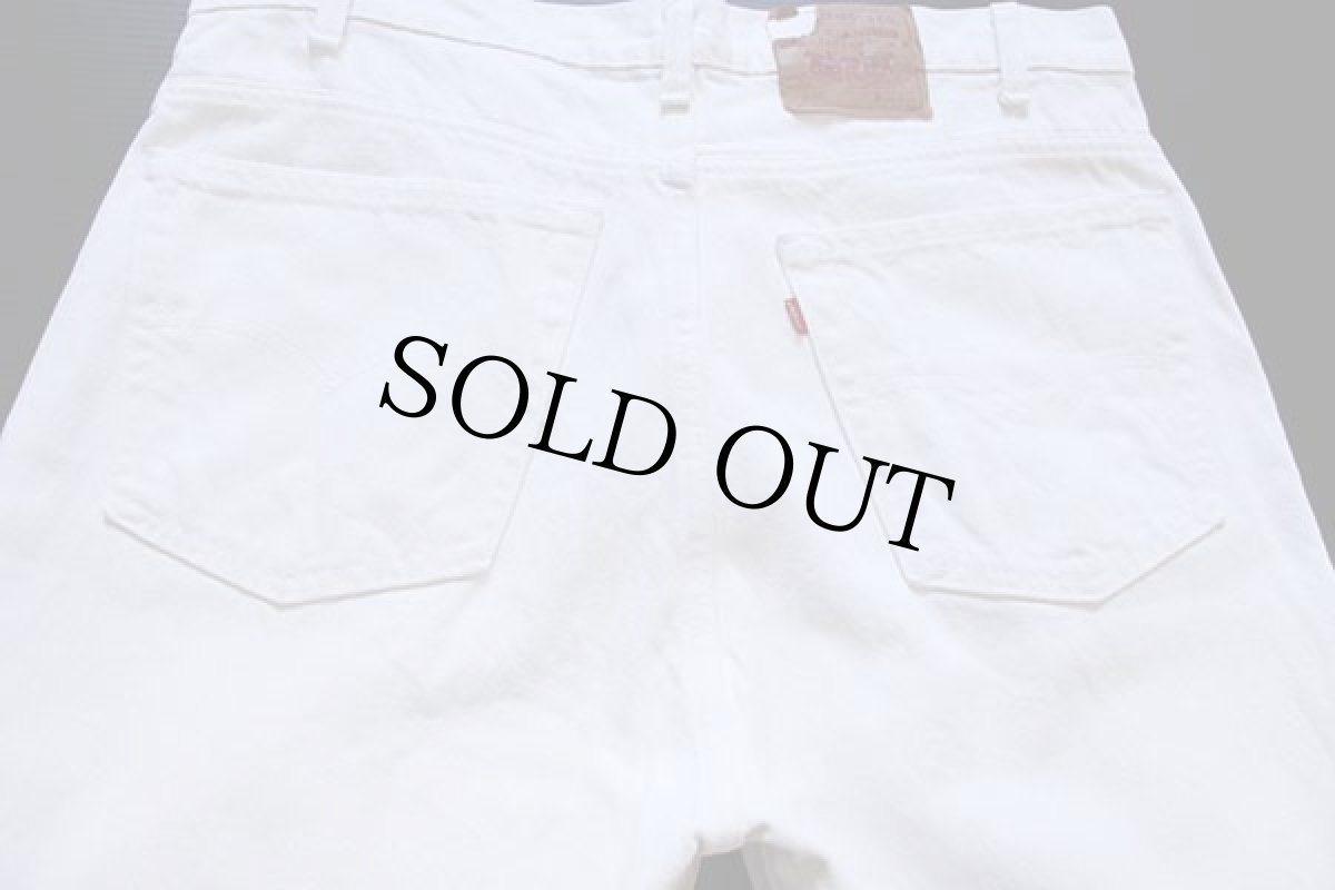 画像4: 90s USA製 Levi'sリーバイス 550 カラーデニムパンツ カスタム 生成り w38 L32 (4)