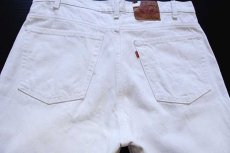 画像4: 90s USA製 Levi'sリーバイス 550 カラーデニムパンツ カスタム 生成り w38 L32 (4)