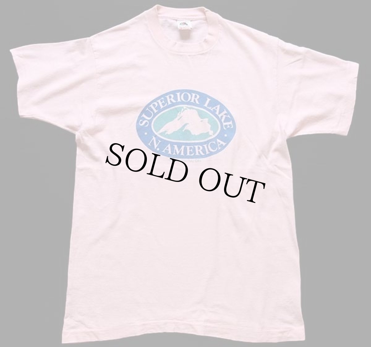画像2: 80s USA製 SUPERIOR LAKE N.AMERICA コットンTシャツ ピンク L (2)