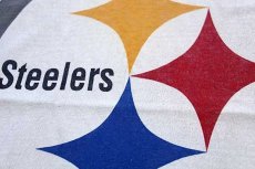 画像4: 90s USA製 NFL Pittsburgh Steelers ロゴ コットンTシャツ 杢ライトグレー M (4)