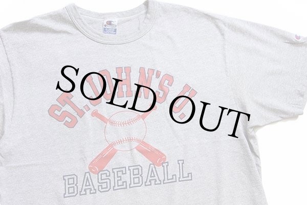 90s USA製 Championチャンピオン ST.JOHN'S U. BASEBALL Tシャツ